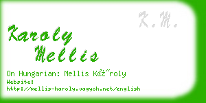 karoly mellis business card